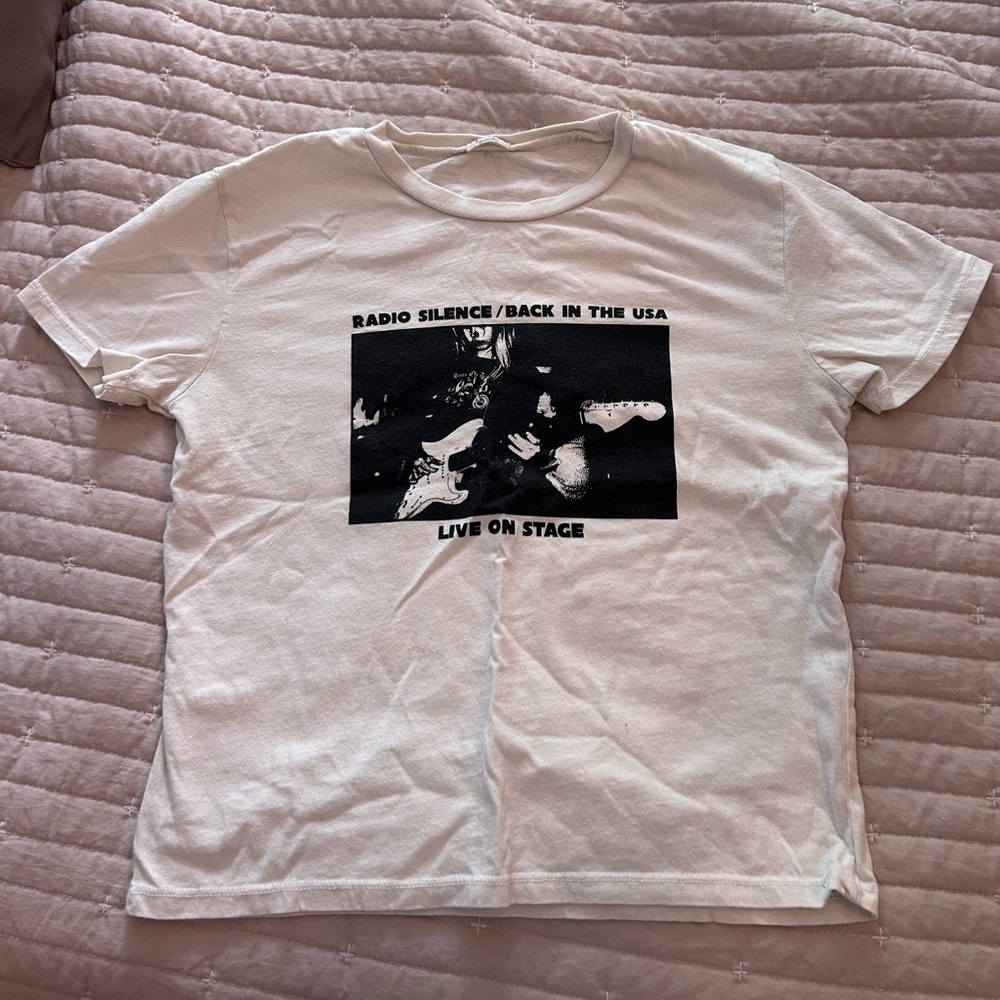Brandy Melville Black and White Short Sleeve Tees